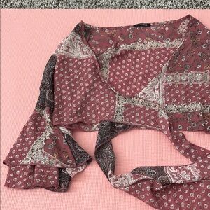 Bohemian Patchwork Wrap Top